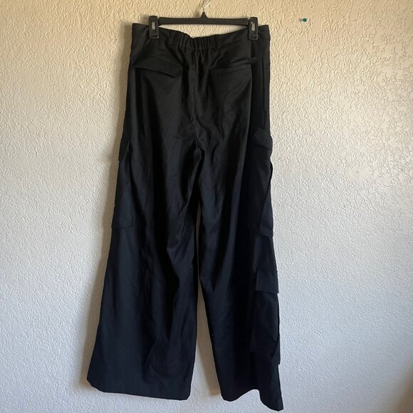 Womens Medium Black Wide Leg Cargo Slacks NWT - Picture 3 of 3